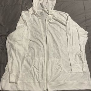 JMS lightweight white hoodie